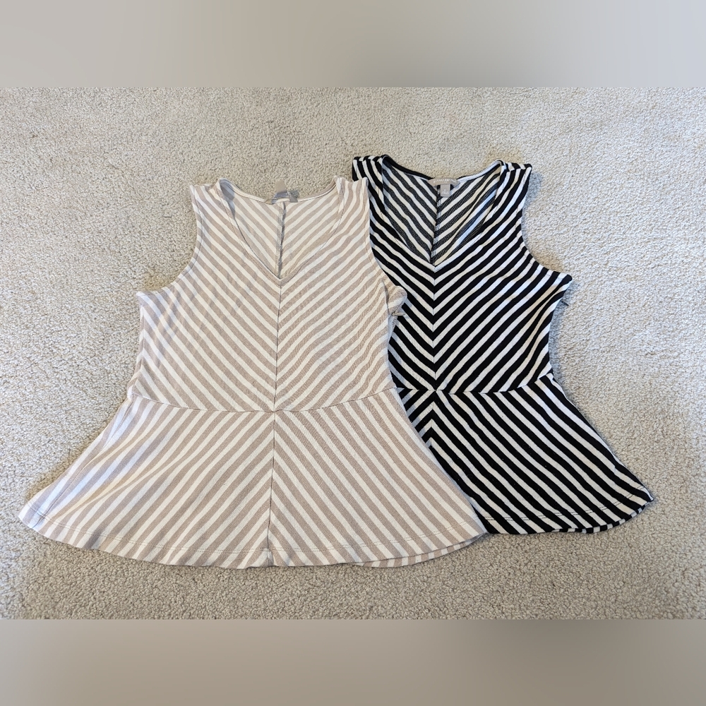 Banana Republic Stripe sleeveless top bundle. Size 6